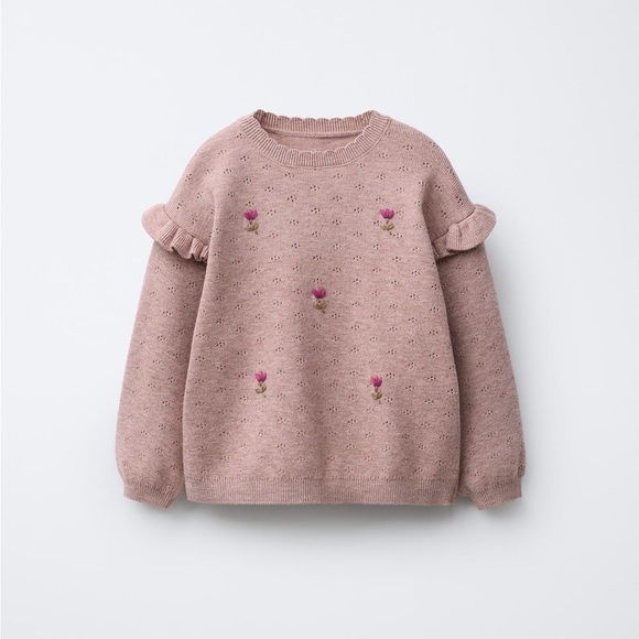 Zara Other - Zara Toddler Pink Knit Sweater Set